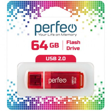 USB флеш накопитель Perfeo 64GB C13 Red
