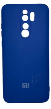 Накладка для Xiaomi Redmi Note 8 pro Silicone cover без логотипа синяя