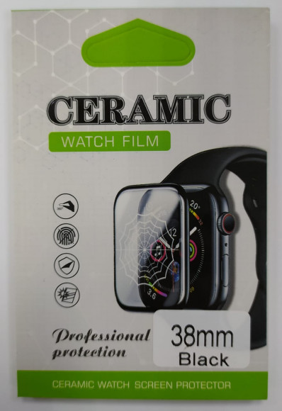 Защитное стекло для Apple watch "38" Ceramic в коробке чёрное