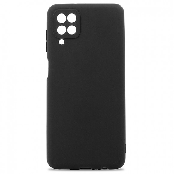 Чехол-накладка для Samsung Galaxy A12 4G силикон матовый чёрный