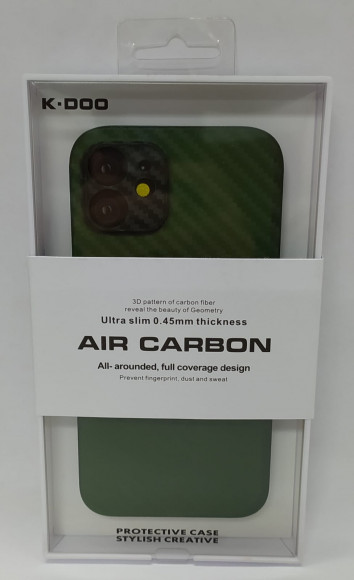 Накладка для iPhone 12 K-Doo Air Carbon пластик зеленая