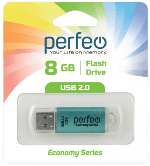 USB флеш накопитель Perfeo 8GB E01 Green economy series