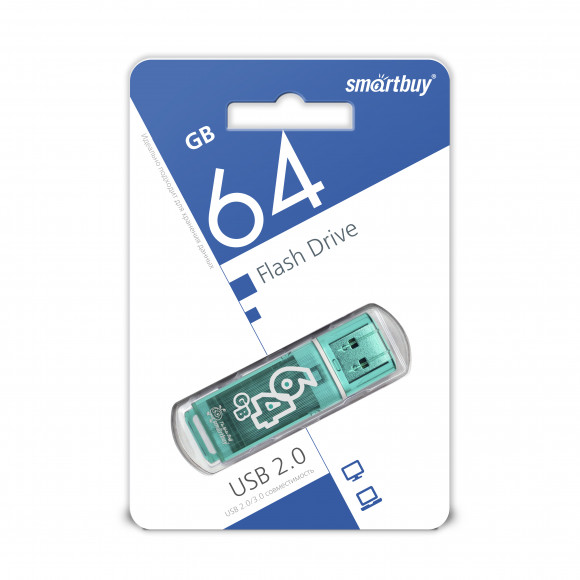 USB флеш накопитель Smartbuy 64GB Glossy series Green (SB64GBGS-G)