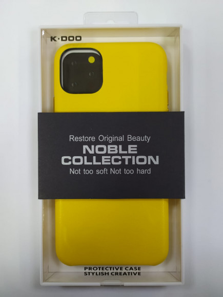 Накладка для iPhone 11 Pro Max K-Doo Noble кожаная желтая
