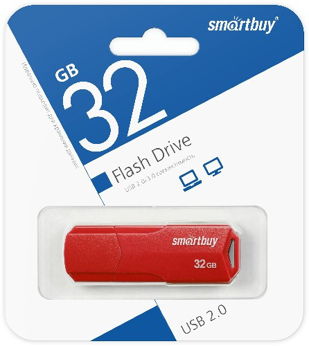 USB флеш накопитель Smartbuy 32GB Clue Red (SB32GBCLU-R)