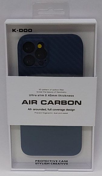 Накладка для iPhone 12 Pro 6.1" K-Doo Air Carbon пластик синяя