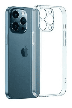 Чехол для iPhone 13 Pro прозрачный силиконовый с закрытой камерой