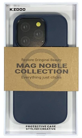 Накладка для iPhone 14 Pro K-Doo Mag Noble кожаная синяя
