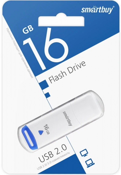 USB флеш накопитель Smartbuy 16GB Easy White (SB016GBEW)