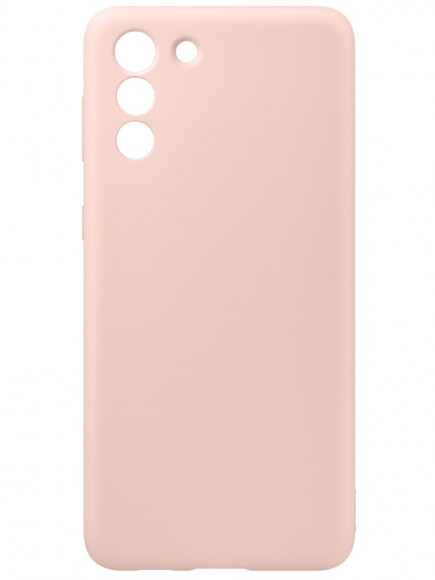 Накладка для Samsung Galaxy S21FE Silicone cover без логотипа пудро