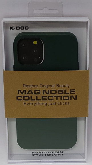 Накладка для iPhone 12/12 Pro K-Doo Mag Noble кожаная зелёная
