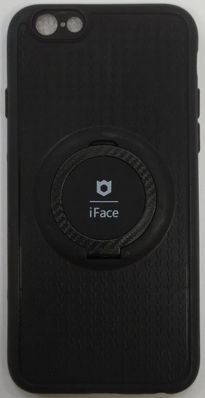 Чехол-накладка для iPhone 6/6s силикон iface с держателем чёрный