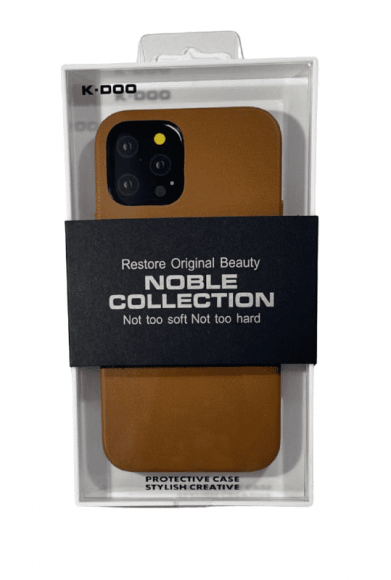 Накладка для iPhone 12/12 Pro K-Doo Noble кожаная коричневая