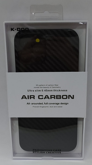 Накладка для iPhone 12 Pro Max 6.7" K-Doo Air Carbon пластик черная