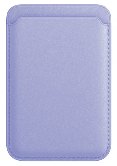 Кожаный чехол-бумажник для карт и визиток MagSafe Leather Wallet для Apple iPhone голубой