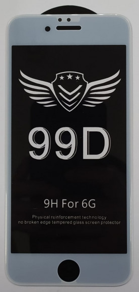 Защитное стекло для iPhone 6/6s 99D белое