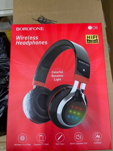 Стереонаушники Bluetooth Полноразмерные Borofone BO8 Love Song BT5.0/200mAh/4ч чёрные