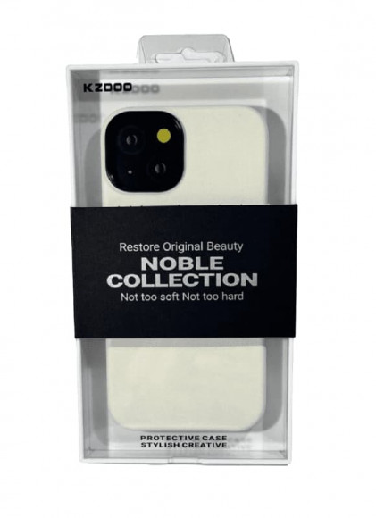 Накладка для iPhone 14 K-Doo Noble кожаная белый