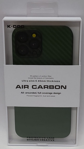 Накладка для iPhone 12 Pro Max 6.7" K-Doo Air Carbon пластик зеленая