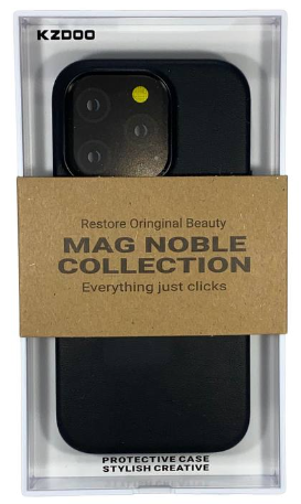 Накладка для iPhone 14 Pro Max K-Doo Mag Noble кожаная черная