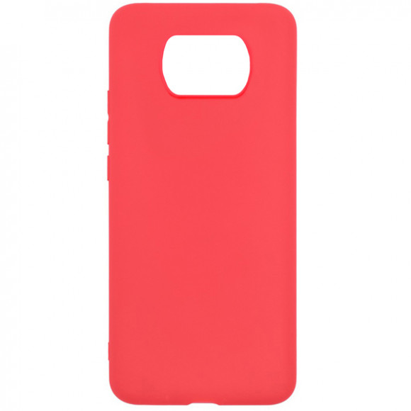 Накладка для Xiaomi Pocophone X3 Silicone cover без логотипа красная