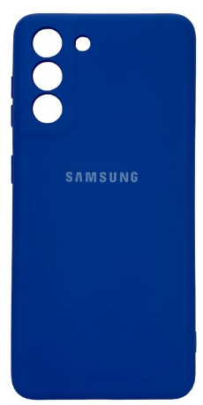 Накладка для Samsung Galaxy S21 Silicone cover без логотипа темно-синяя