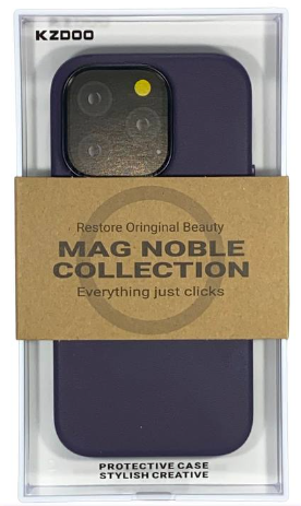 Накладка для iPhone 14 Pro Max K-Doo Mag Noble кожаная фиолетовый