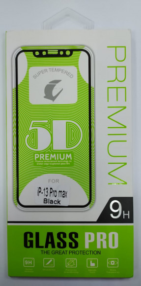 Защитное стекло для iPhone 13 Pro Max 6.7" 9H GlassPro чёрное