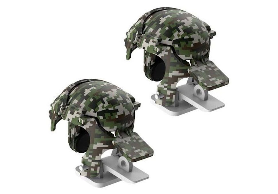 Геймпад-триггер Baseus Level 3 Helmet PUBG Gadget GA03 (GMGA03-A0G) камуфляж зелёный