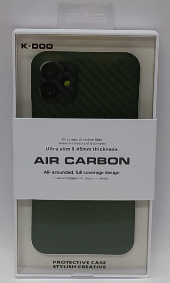 Накладка для iPhone 11 K-Doo Air Carbon пластик зеленая