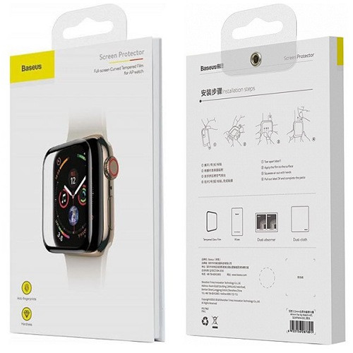 Защитное стекло Baseus 0.3мм для Apple Watch "40" (SGAPWA4-G01) черное