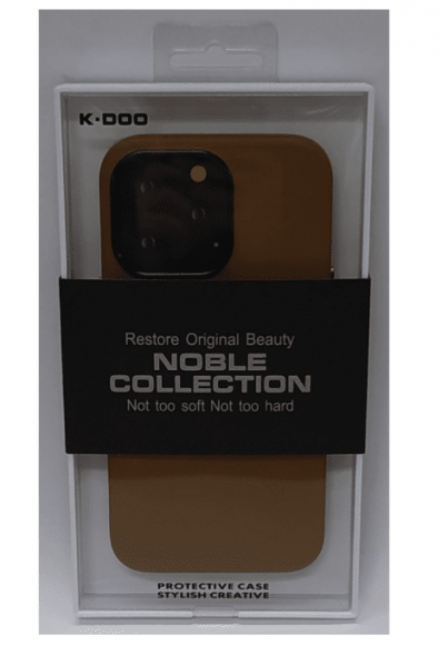 Накладка для iPhone 14 Pro K-Doo Noble кожаная коричневая
