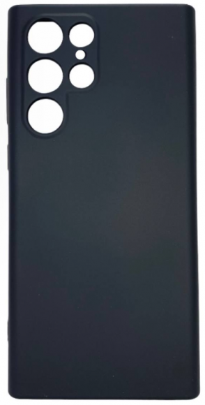 Накладка для Samsung Galaxy S22 Ultra Silicone cover без логотипа черная
