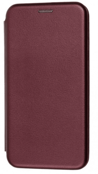 Чехол-книжка Xiaomi Pocophone X3 Fashion Case кожаная боковая бордовая