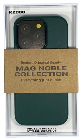 Накладка для iPhone 14 Pro Max K-Doo Mag Noble кожаная зеленая