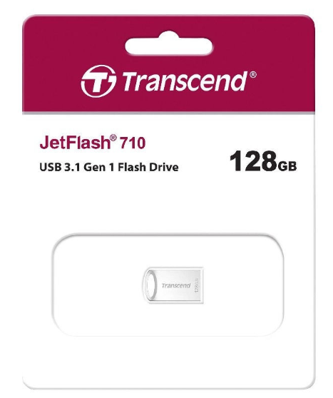 3.1 USB флеш накопитель Transcend 128GB JetFlash 710 серебристый