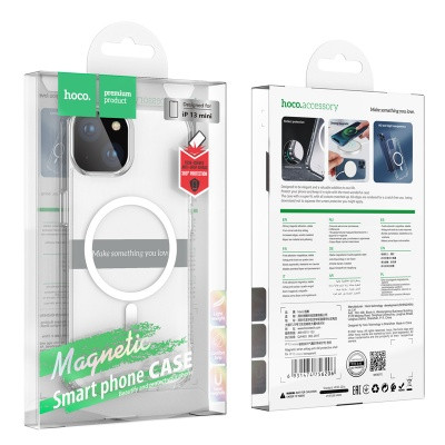 Накладка для iPhone 13 Mini Hoco Magnetic series силикон прозрачный