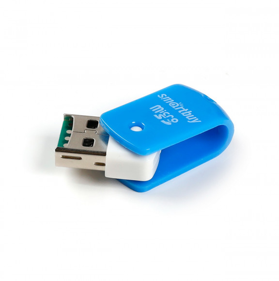 Картридер Smartbuy 706 USB - microSD голубой (SBR-706-B)