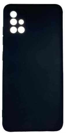 Накладка для Samsung Galaxy A51 Silicone cover без логотипа черная