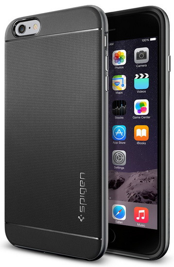 Чехол Spigen для iPhone 6s 5.5" Neo Hybrid Series, стальной (SGP11064)