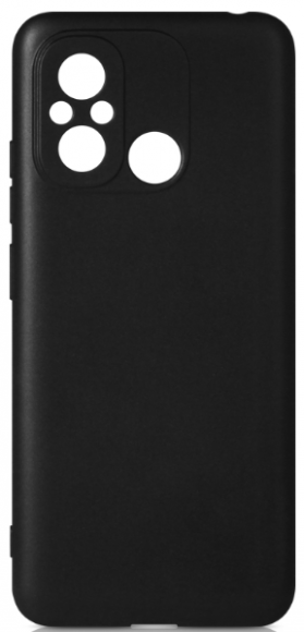 Чехол-накладка для Xiaomi Redmi 12C силикон матовый черный