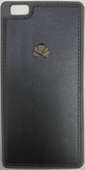 Накладка для Huawei Honor P8 light силиконовая кожзам с логотипом серый