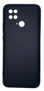 Накладка для Xiaomi Pocophone C40 Silicone cover без логотипа черная