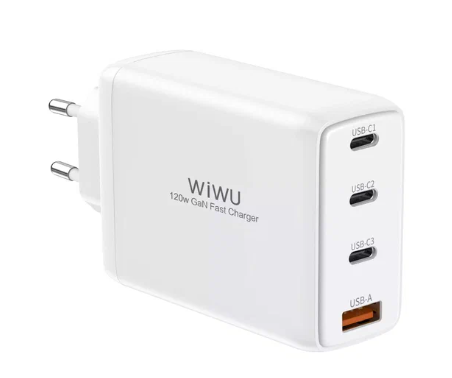 Сетевое зар. устр. WIWU Mini GaN 1USB/3C 120W TR257-AEU белое