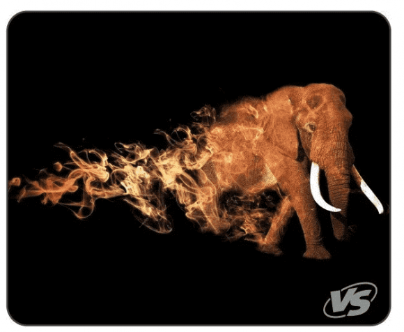 VS Коврик для компьютерной мыши "Flames", "Слон", (240*320*3 мм), ткань+резиновое основание