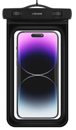 Водонепроницаемый чехол для телефона Usams US-YD011 размером до 7,0" чёрный